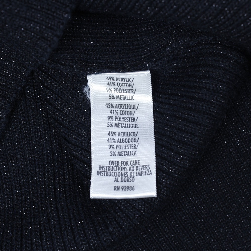 Casual Corner Annex Knit Top – Black Sleeveless Mock Neck Sweater Vest, Size M - Picture 5 of 6